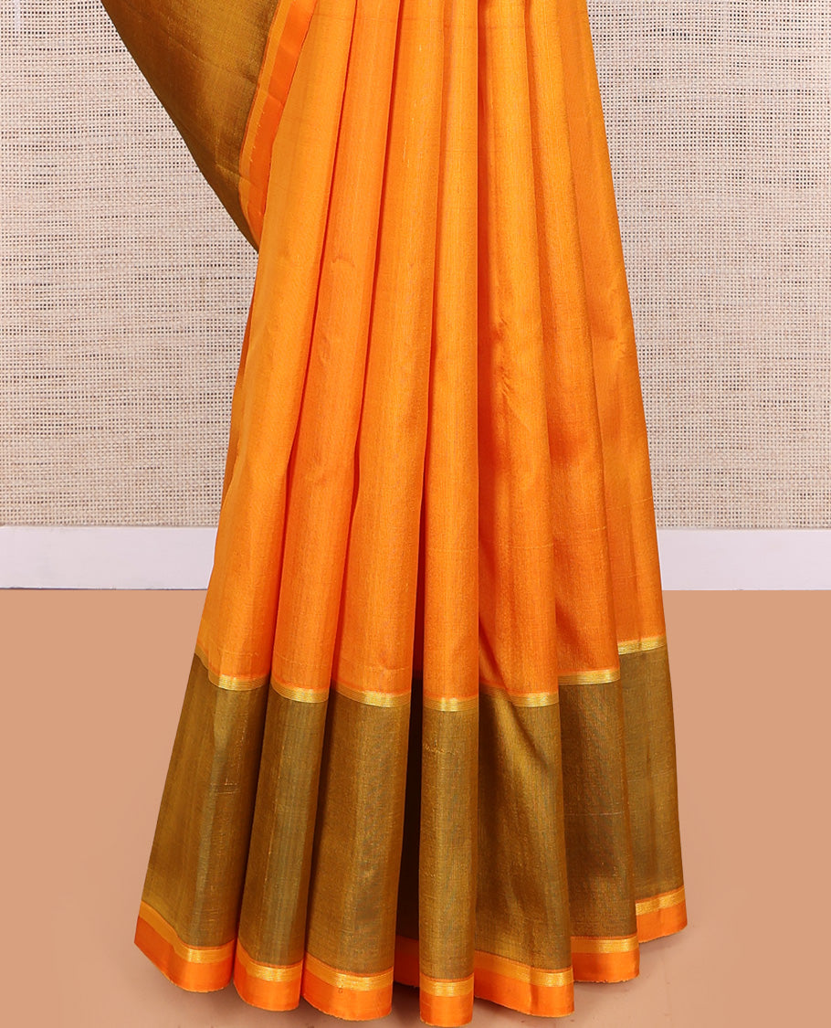 Orange Kanchipuram Silk Saree