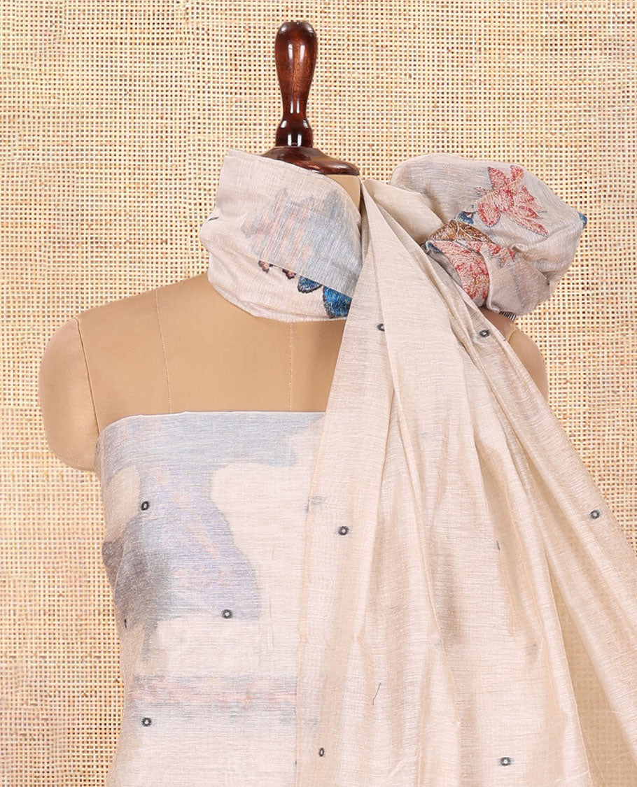 Chikku Semi-Chanderi Silk Material Chudidar Set