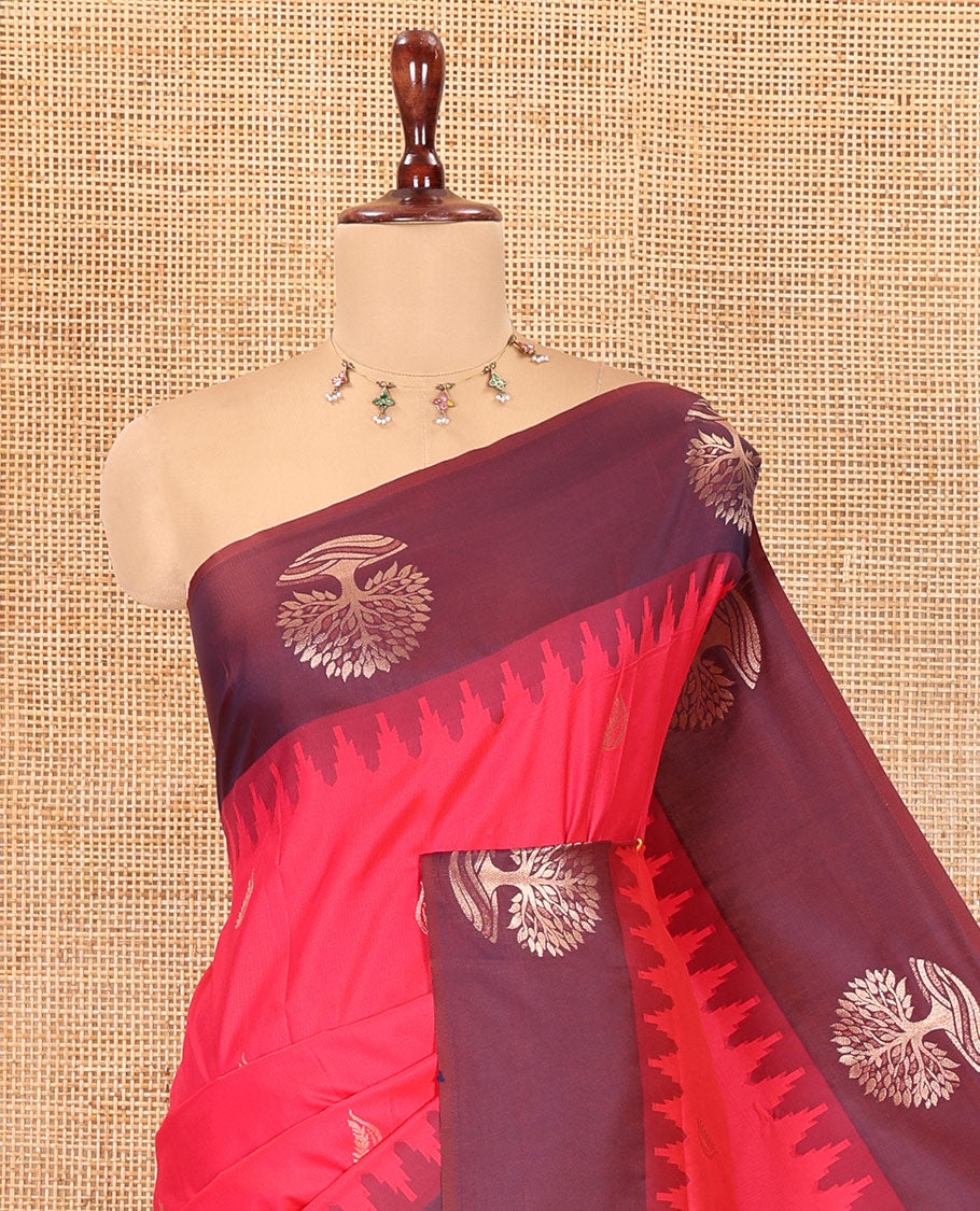 Rani Pink Elite Soft Silk Saree