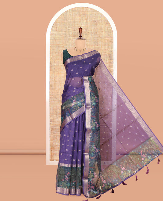 Violet Kota Chex Saree