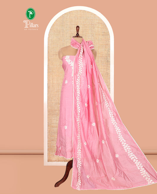 Gajri Pink Material Chudidar Set