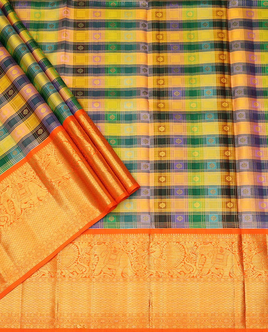 Multi-Color Pure Silk Half-Saree
