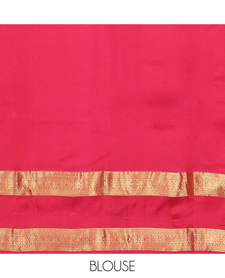 Mustard butttas vasundhara elite silk saree with self rettai pettu zari design border & argyle design pallu