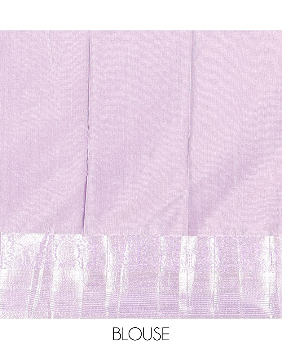 Magenta zari buttas budget silk saree, contrast traditional zari design border, and intricate pallu