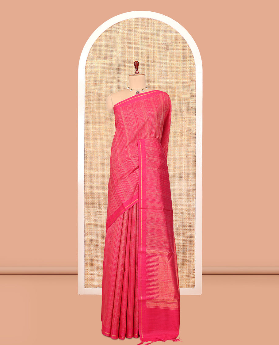 Pink Dupion Saree