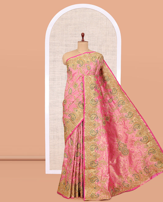 Pink Mysore Silk Saree