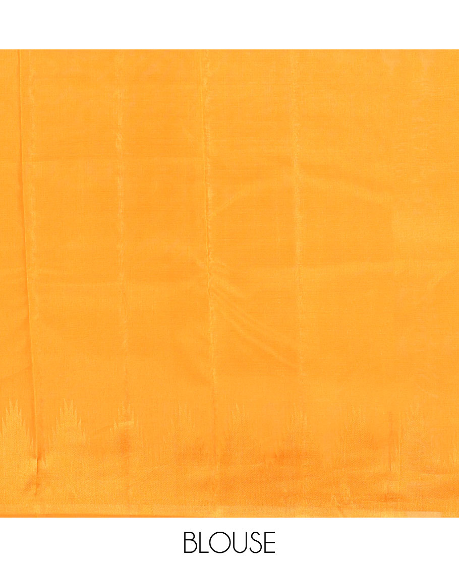 Yellow zari buttas vasundhara silk mix saree, traditional zari border & jaal design woven pallu
