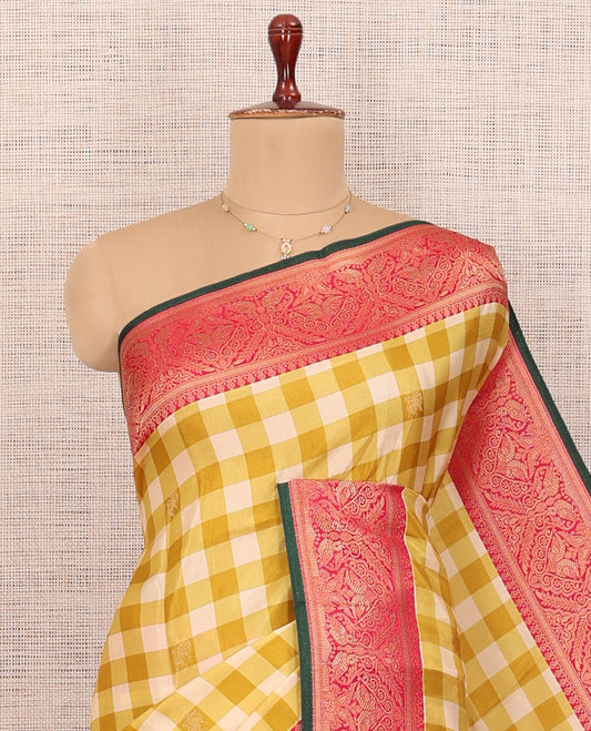 Mustard Fancy Mysore Silk Saree