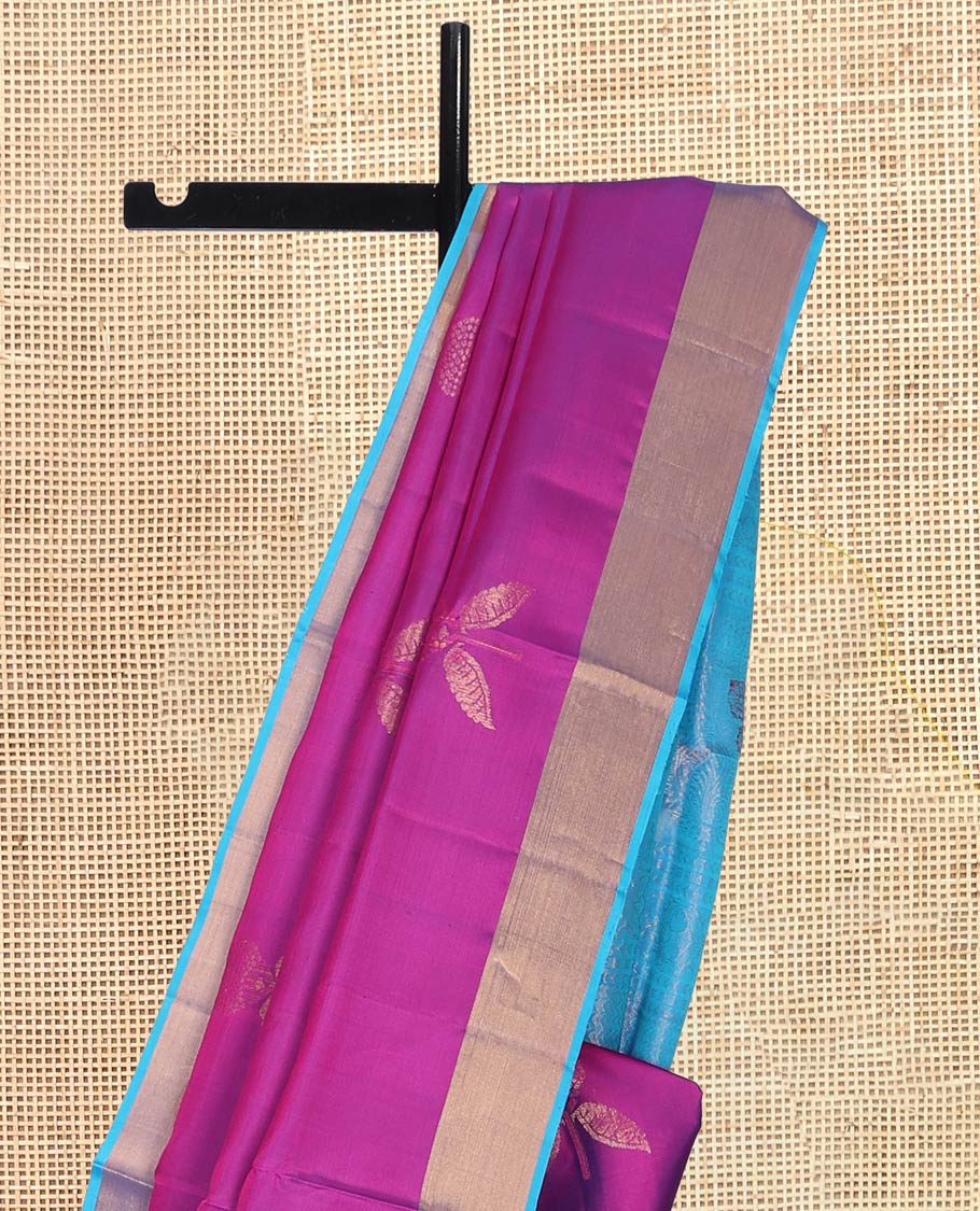 Purple Mayuri Lite Silk Mix Saree