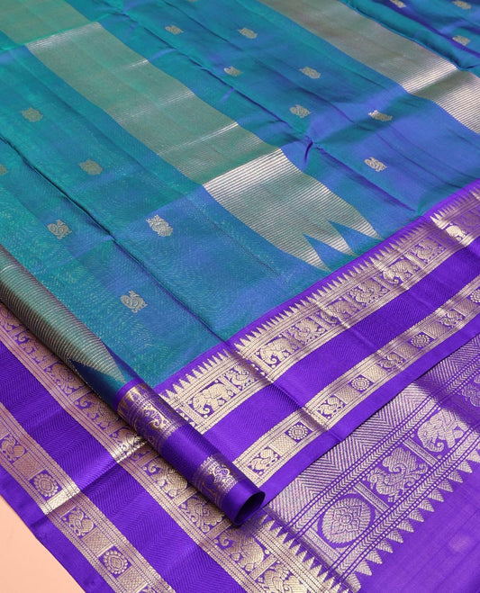 Blue Venkatagiri Silk Saree