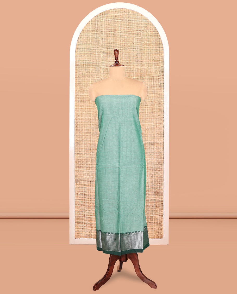 Green Mercerised Cotton Material Churidar Set