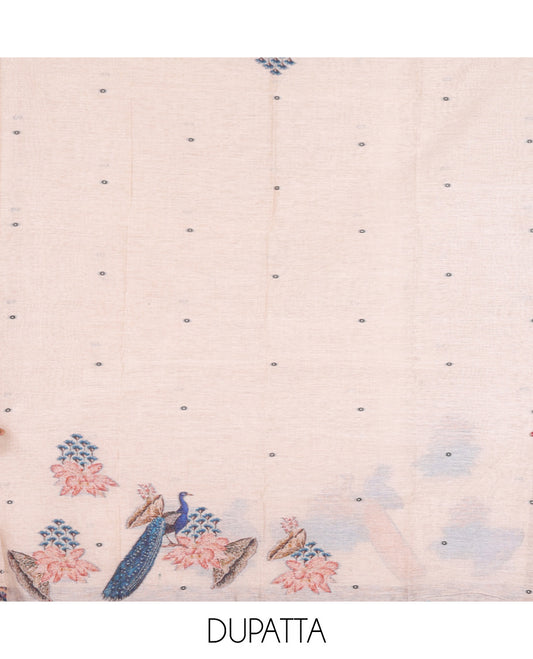 Chikku Semi-Chanderi Silk Material Chudidar Set