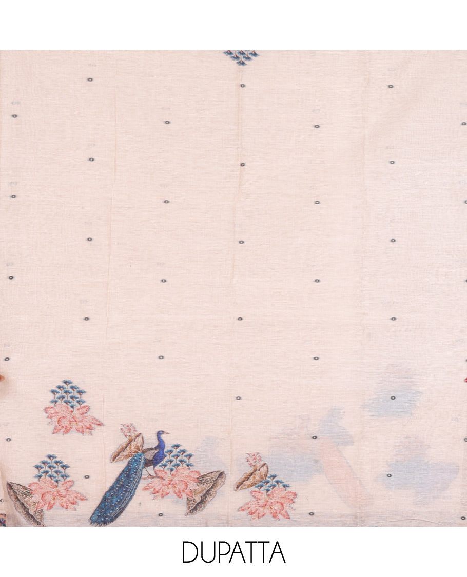 Chikku Semi-Chanderi Silk Material Chudidar Set