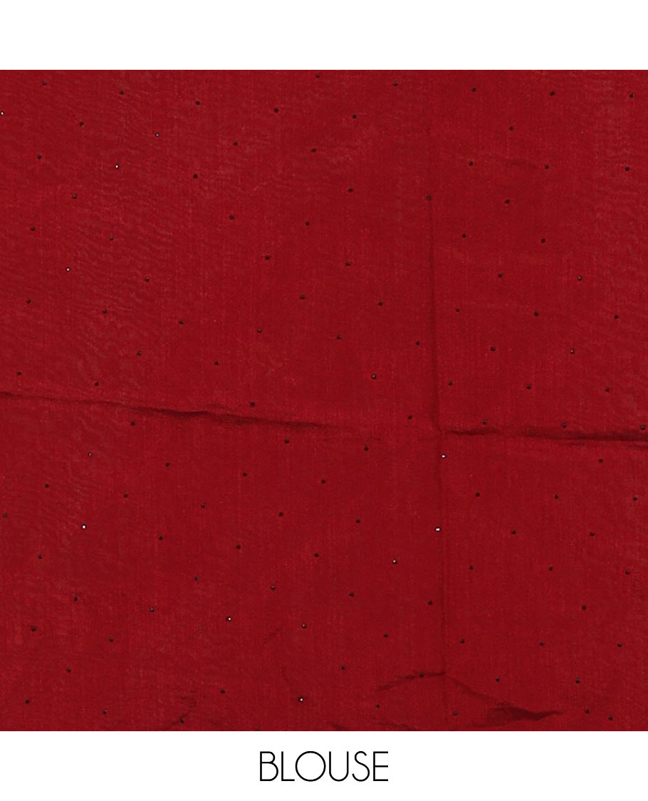 Borderless black horizontal satin thick striped shimmer georgette saree with a contrast blouse