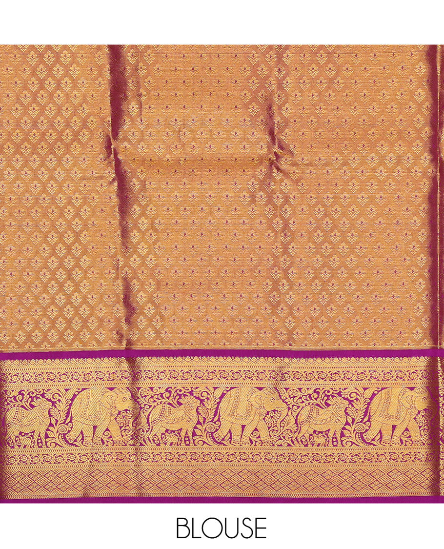 Sandal Pure Silk Navarathna Pavadai Material Set