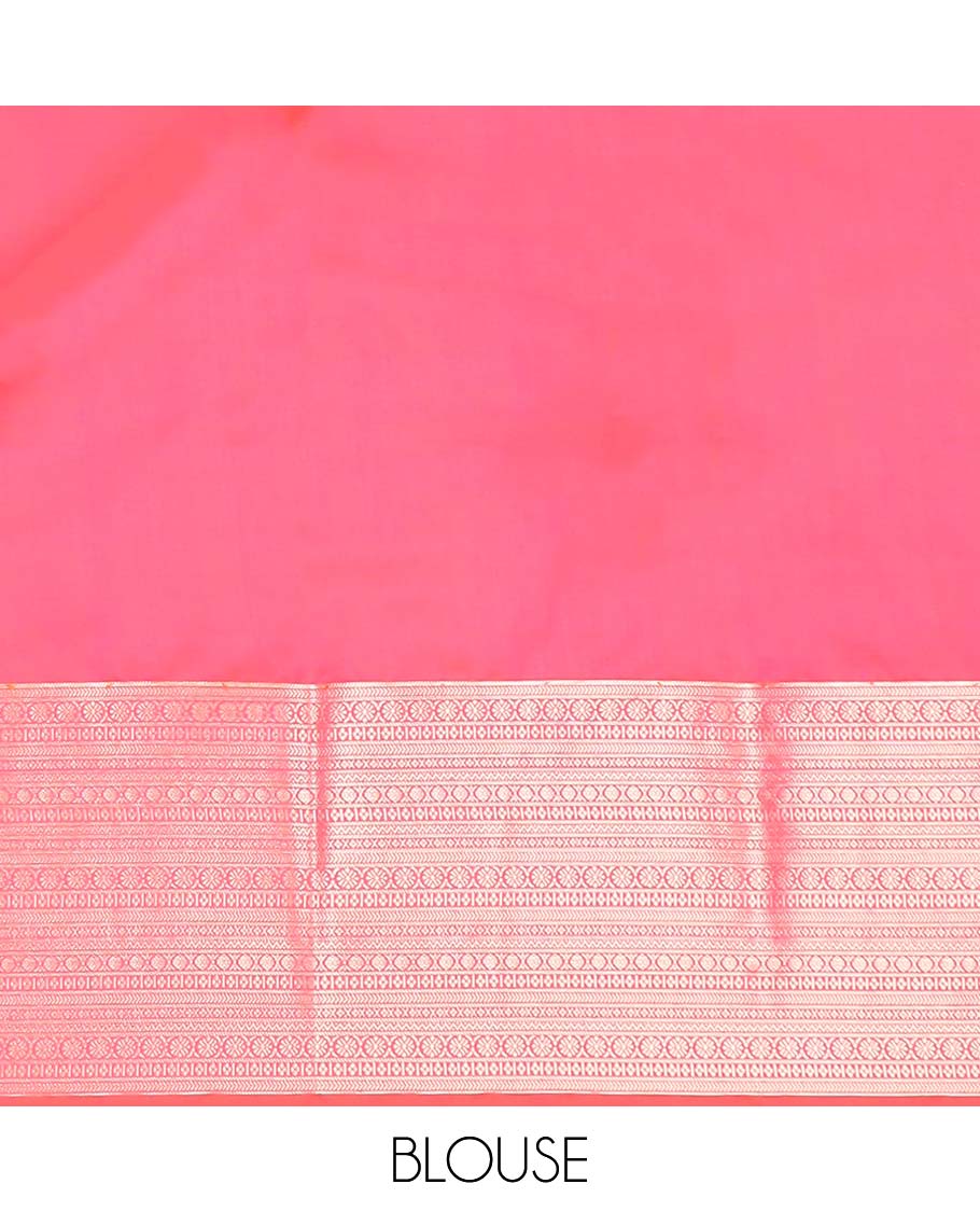 Red leaf buttas vasundhara silk mix saree with self intricate zari design & pallu of checked design