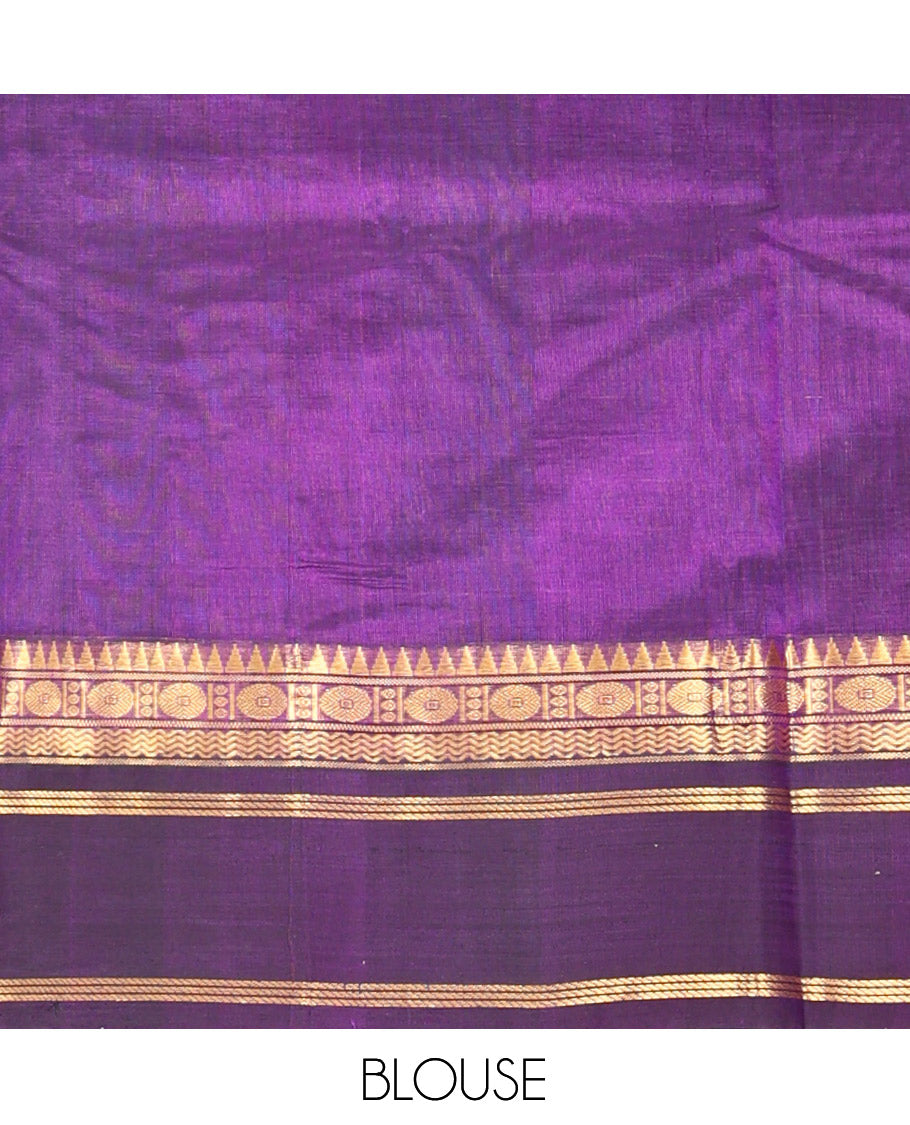 Blue Checks Kuppadam Silk Saree