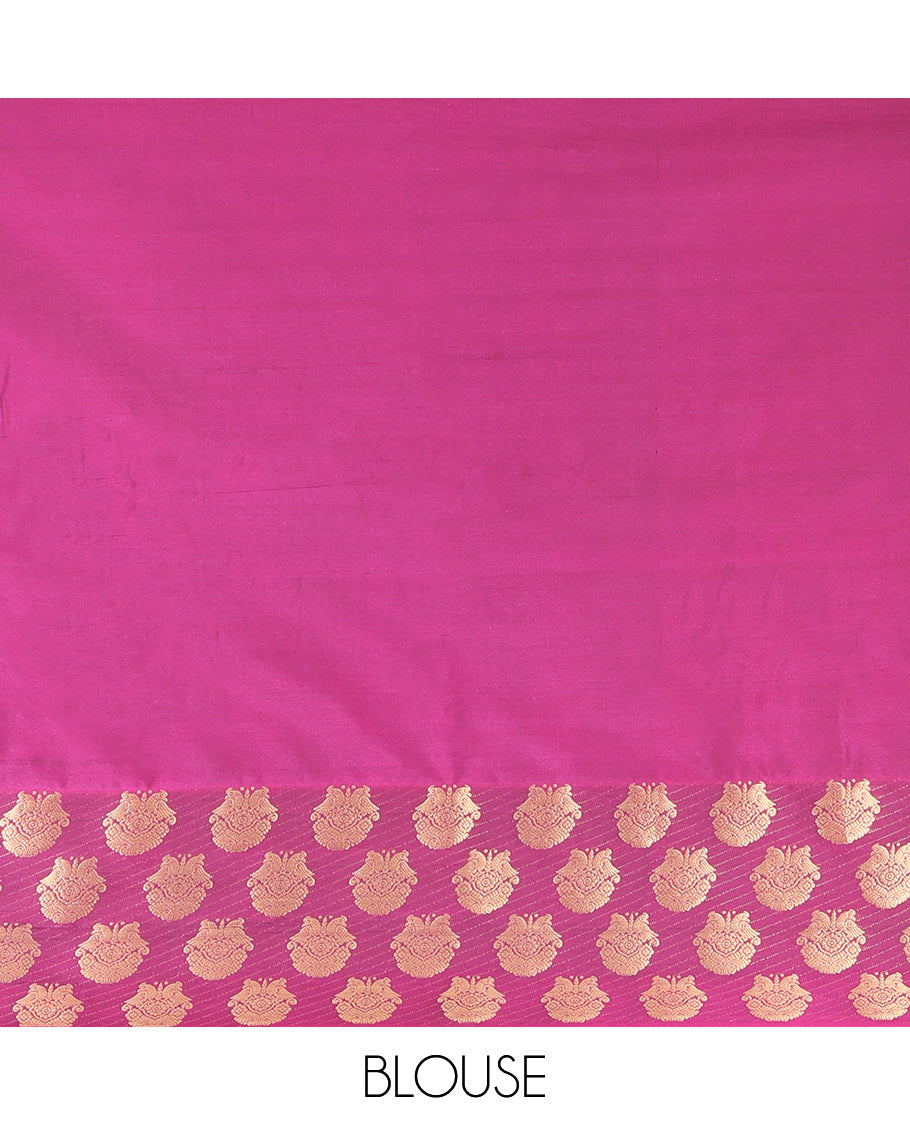 Green Gandaberunda Design Budget Silk Saree