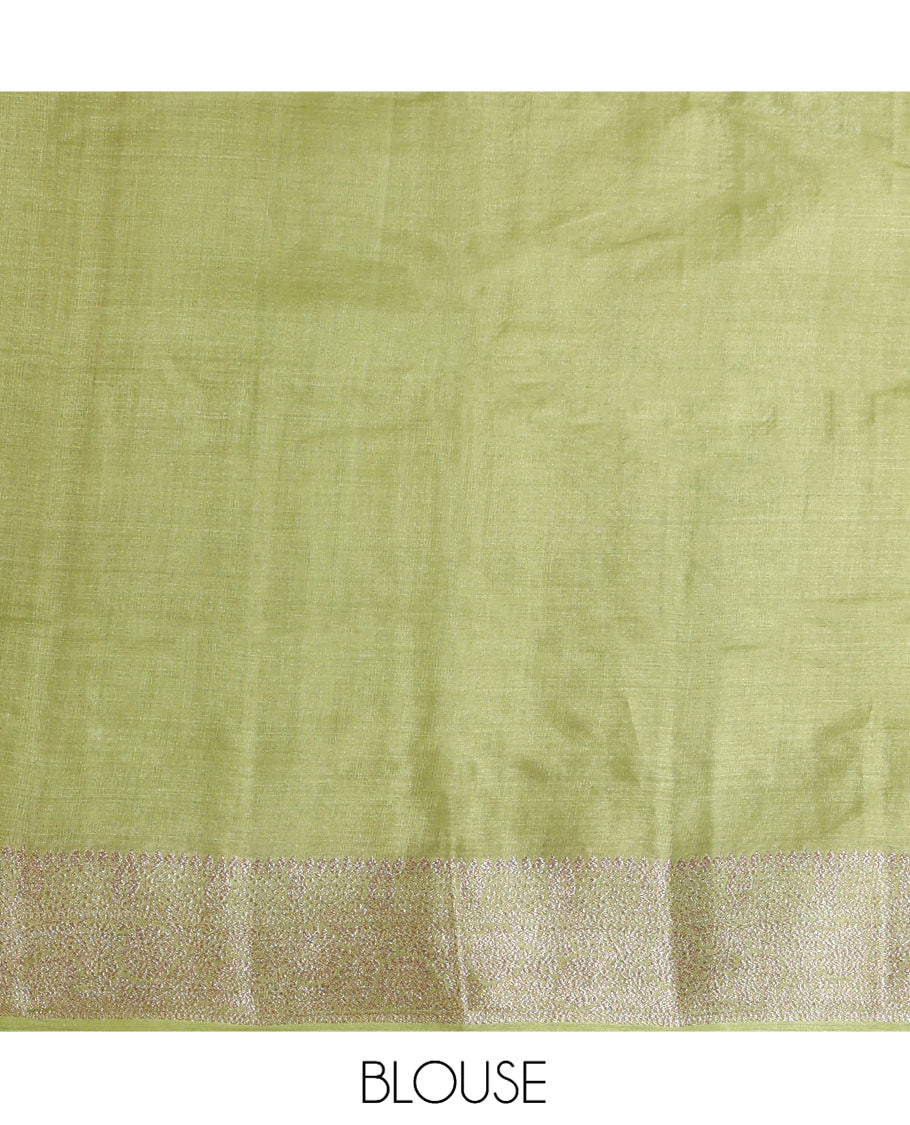 Green Tussar Silk Saree