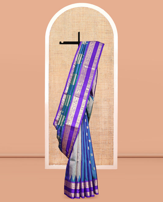 Blue Venkatagiri Silk Saree
