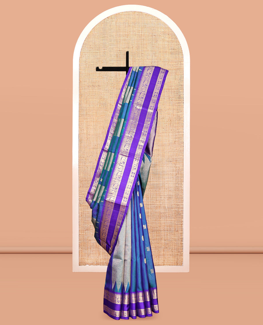 Blue Venkatagiri Silk Saree