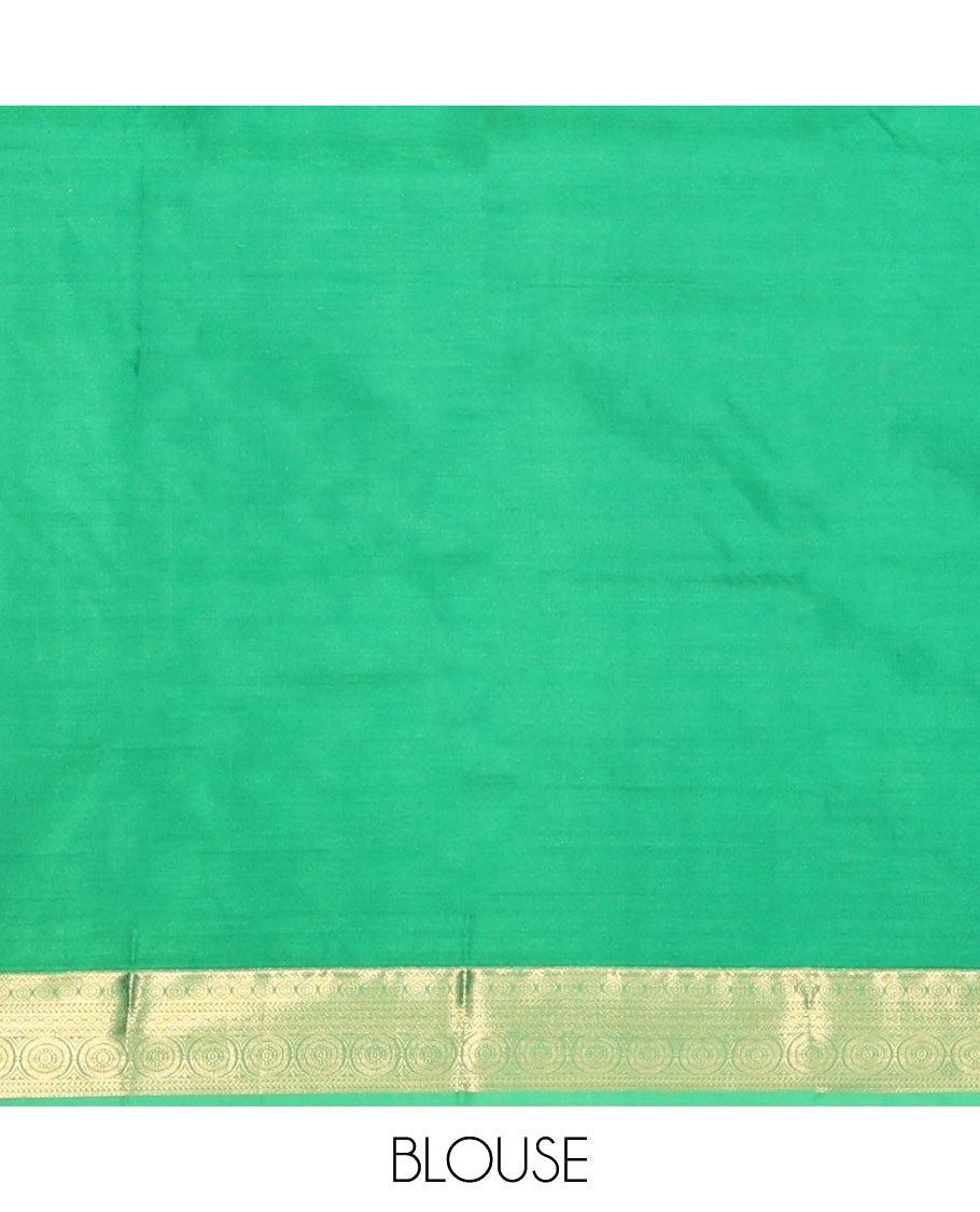 Red Zari Butta Gift Saree