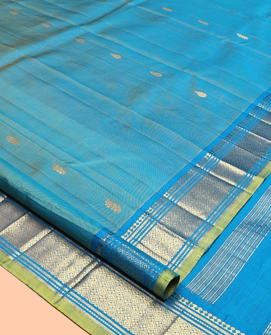 Blue Kanchipuram Silk Saree