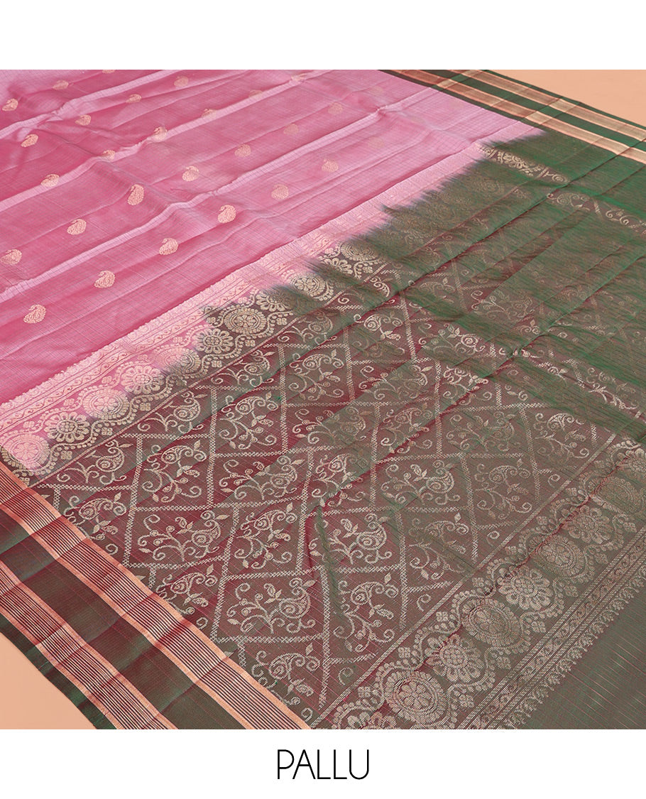 Pink Mayuri Lite Silk Mix Saree