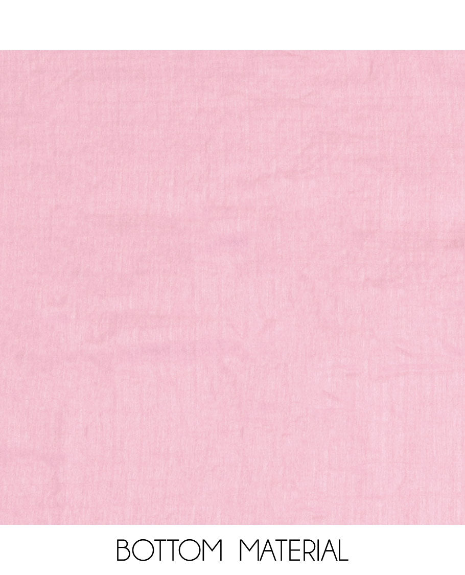Pink Shimmer Vichitra Silk Material Chudidar Set