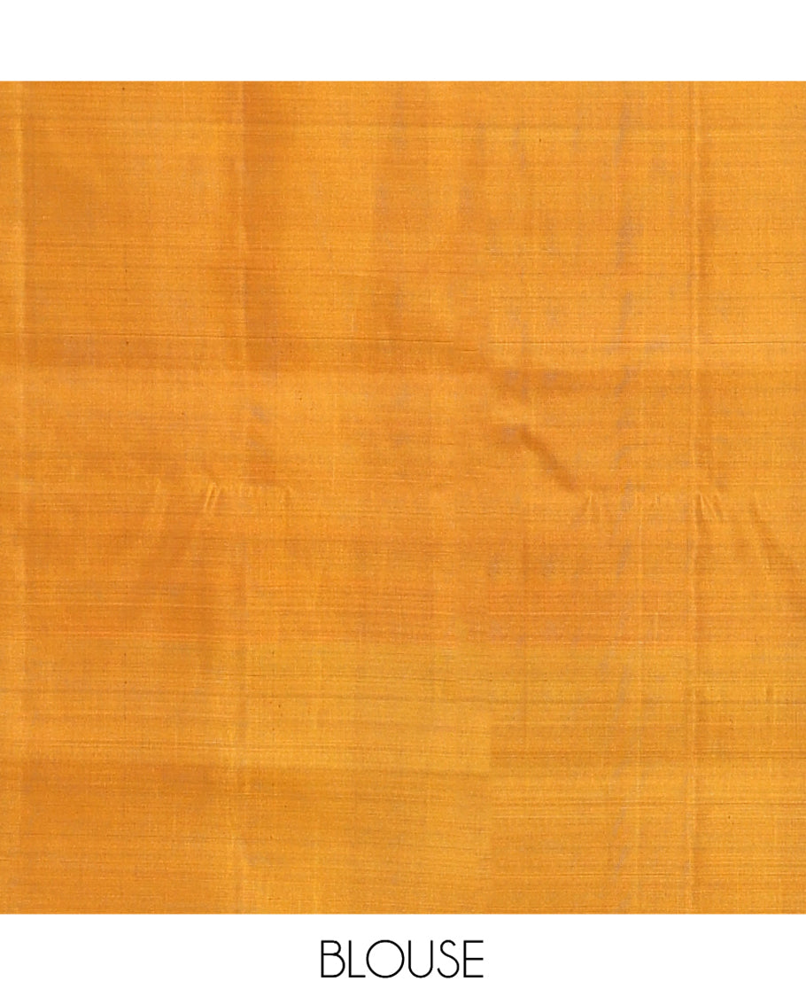 Maroon Mayuri Lite Silk Mix Saree, Bedecked with Zari Buttas, Complemented By Contrast Peacock Buttas Border, a Floral Vine Pallu, and a Contrast Blouse