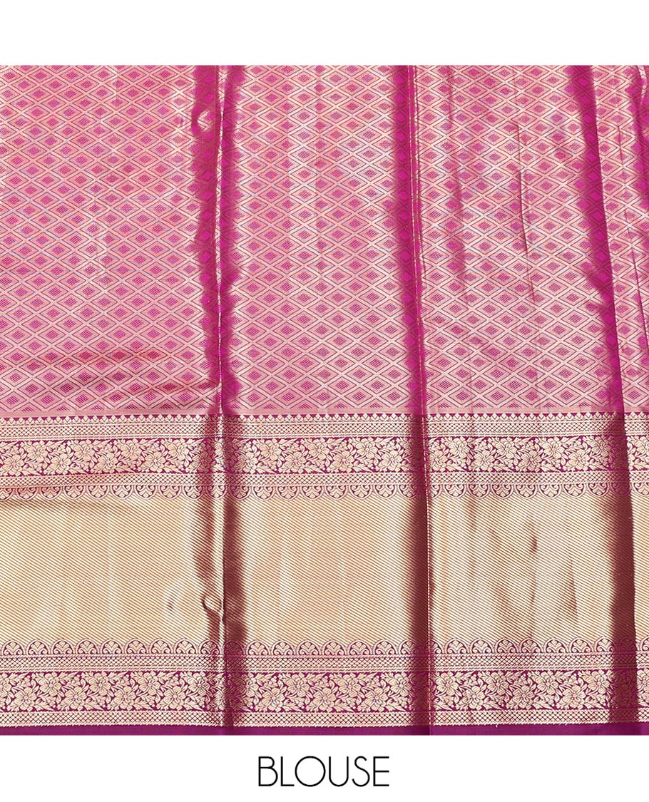 Green Art Silk Half-Saree