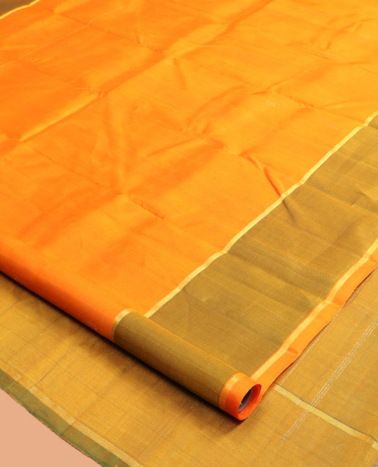 Orange Kanchipuram Silk Saree