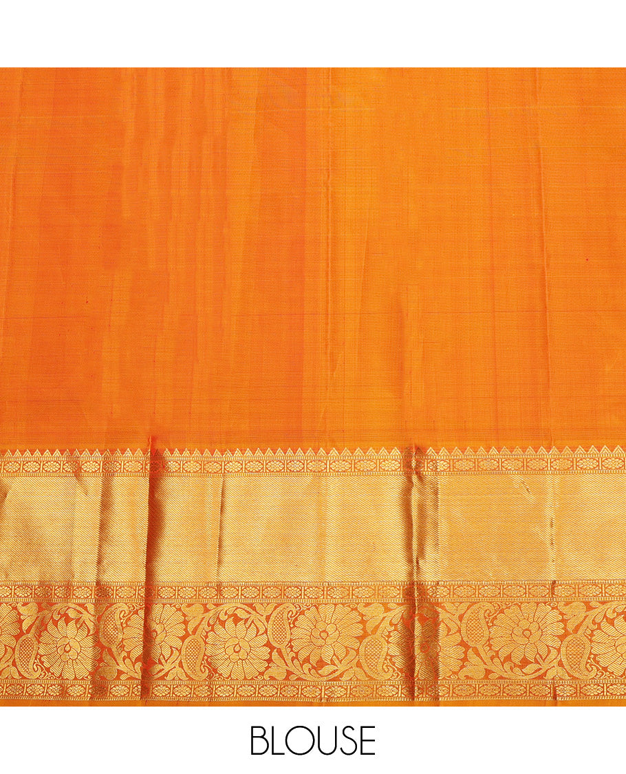 Maroon Pure Silk Navarathna Pavadai Material Set