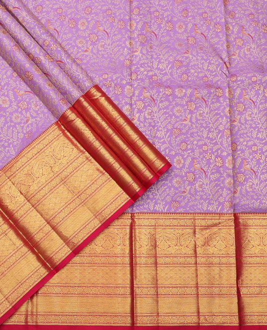 Lavender Pure-Silk Half-Saree