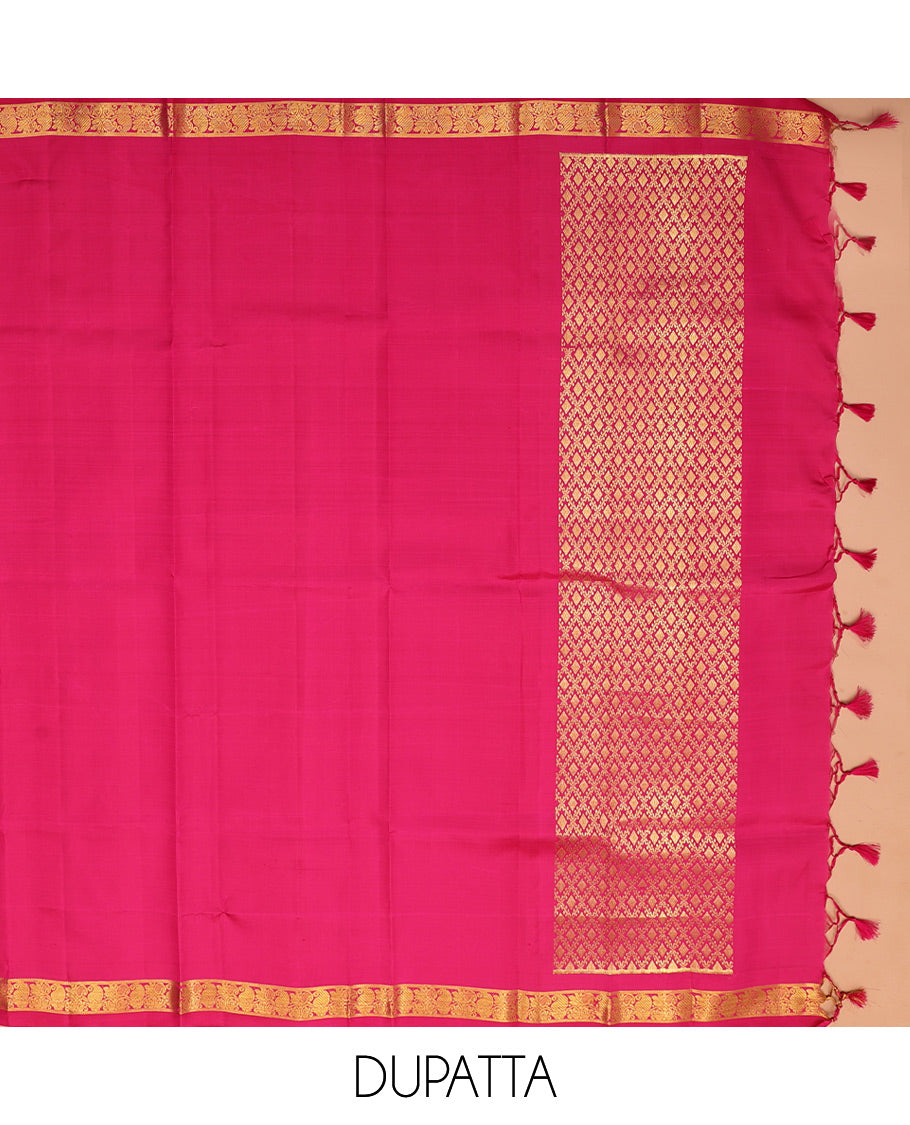 Lavender Pure-Silk Half-Saree