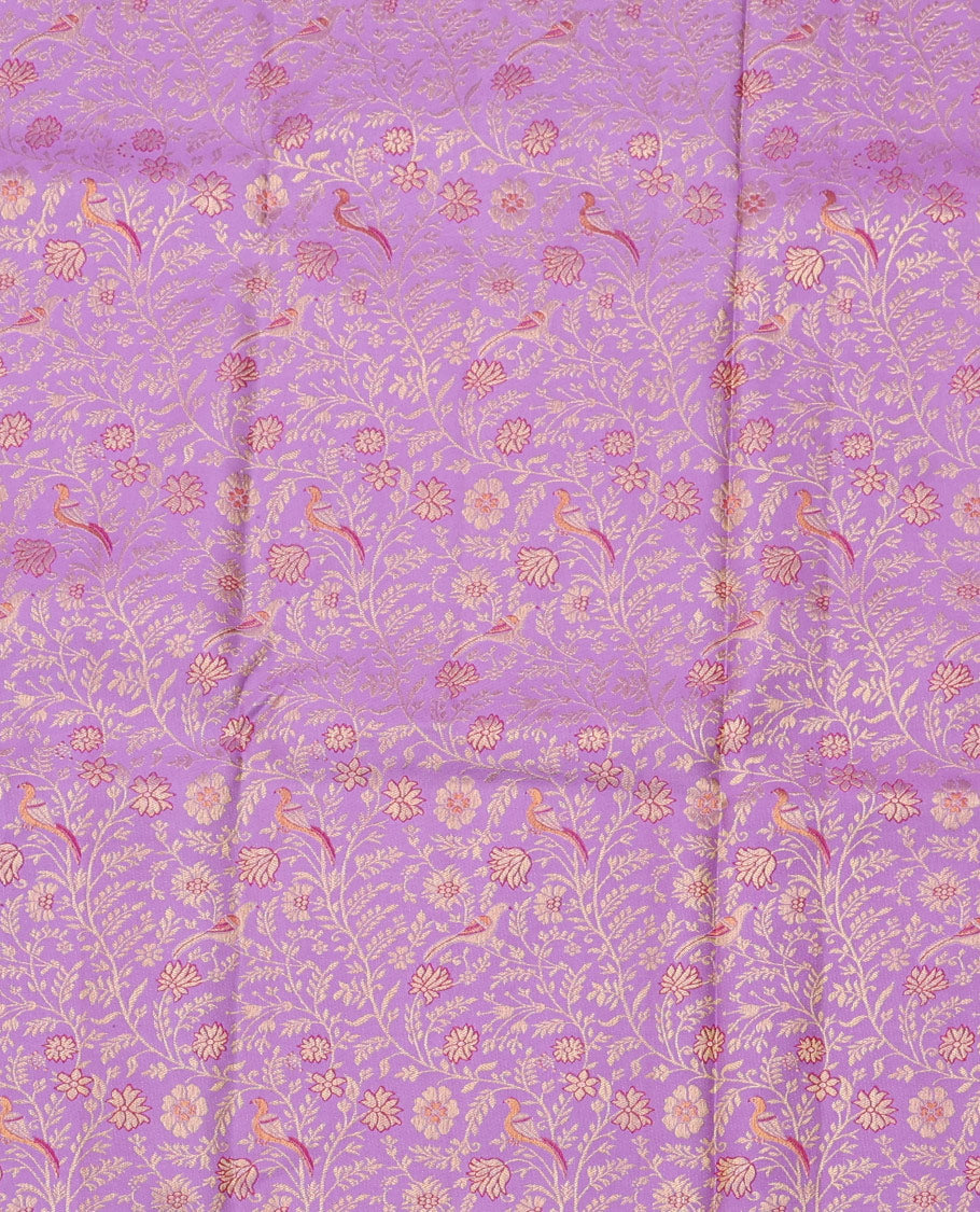 Lavender Pure-Silk Half-Saree