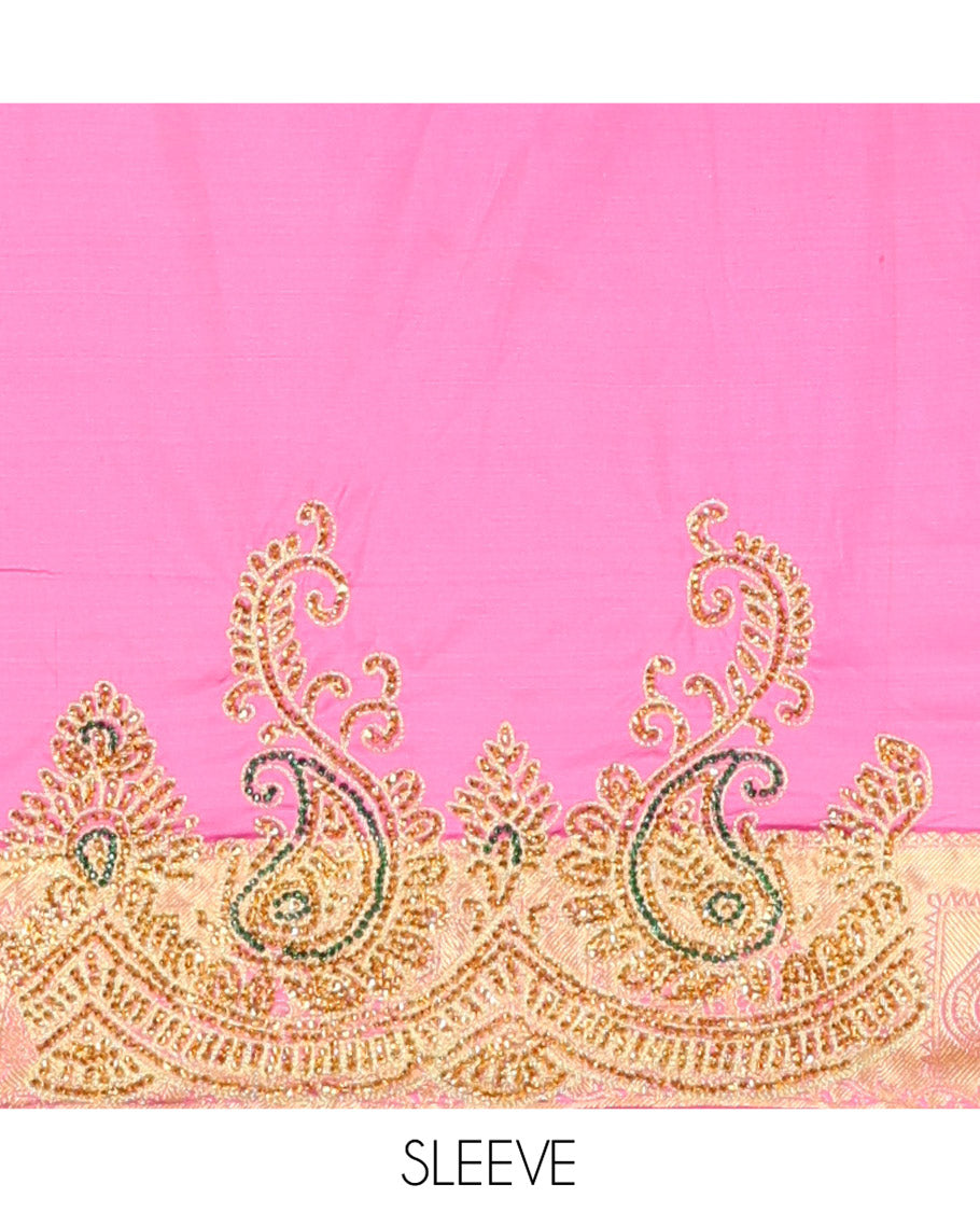 Pink Mysore Silk Saree