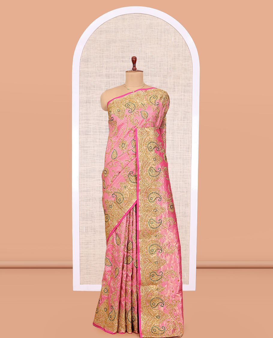 Pink Mysore Silk Saree