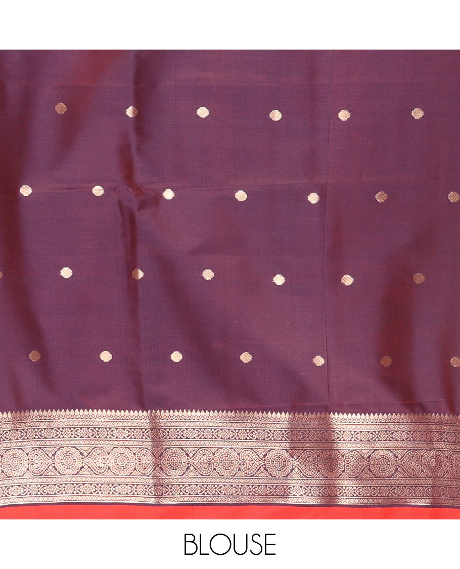 Borderless Red Elite Soft Silk Saree