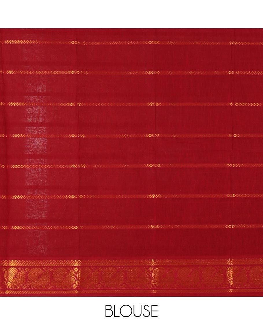 Black plain sungudi cotton saree, contrast big annam motifs woven zari border, zari striped pallu & zari design blouse