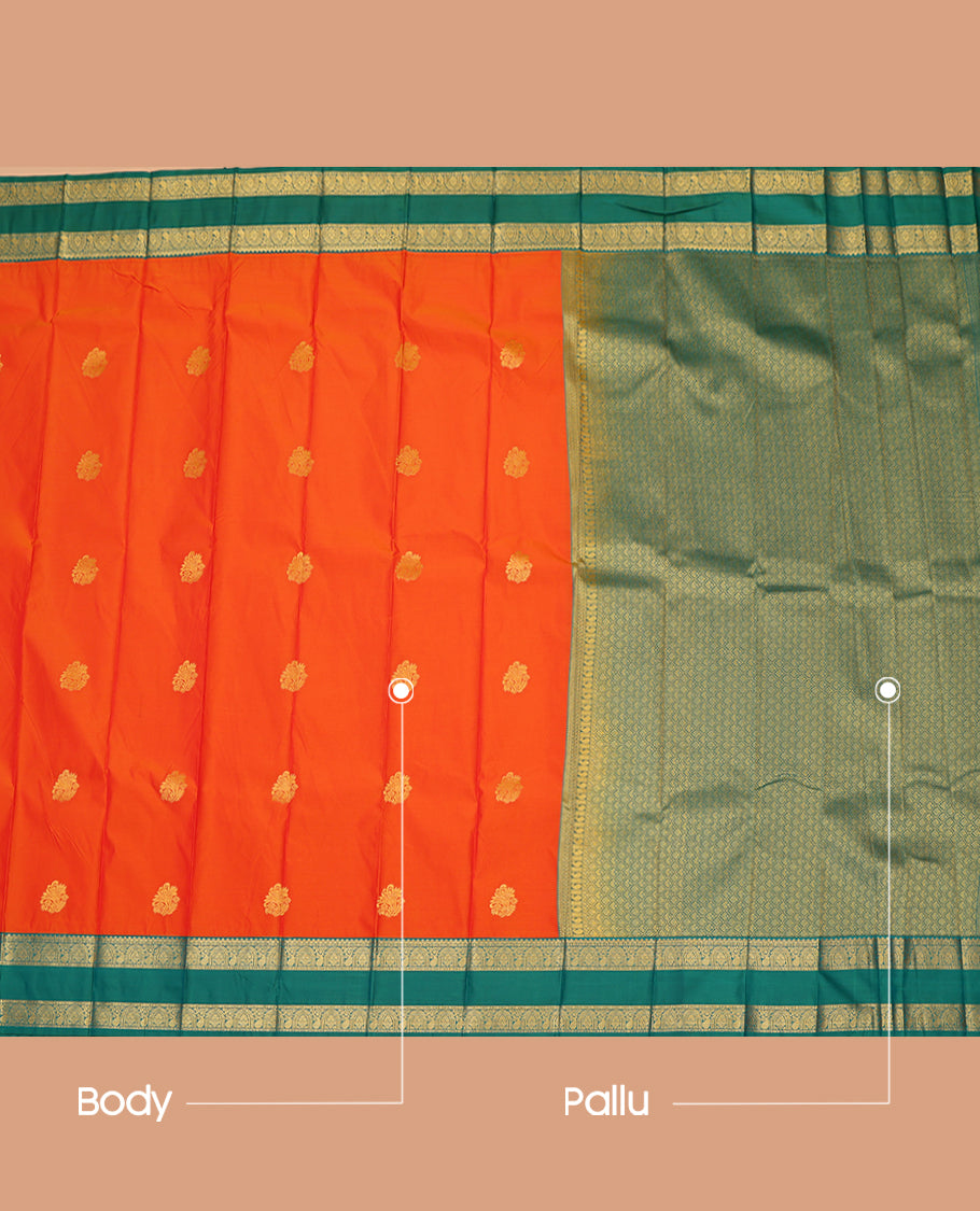 Orange Budget Silk Saree
