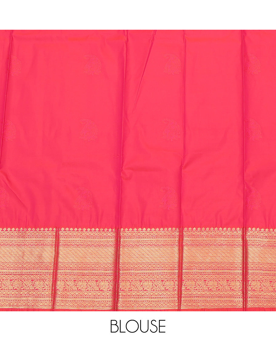 Light Sandal Paisley Butta Budget Silk Saree