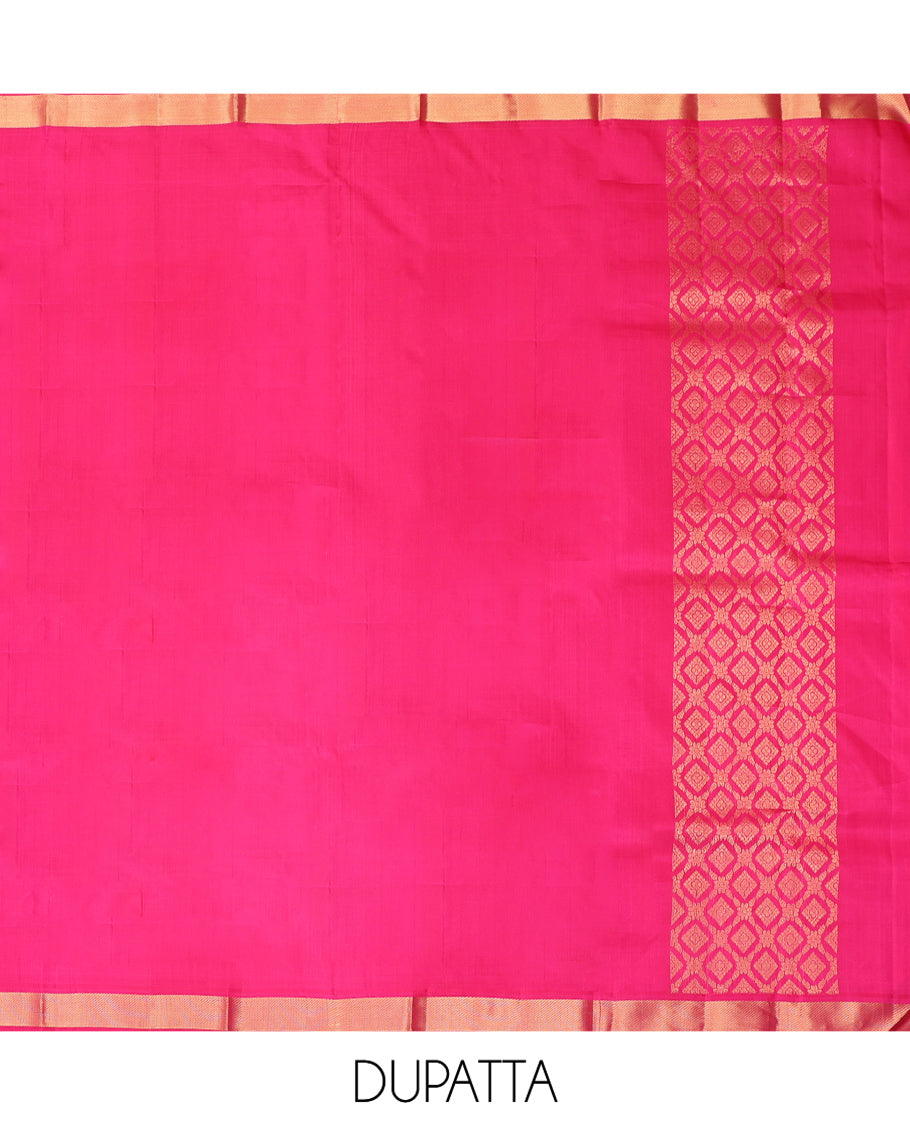 Blue Pure Silk Half Saree
