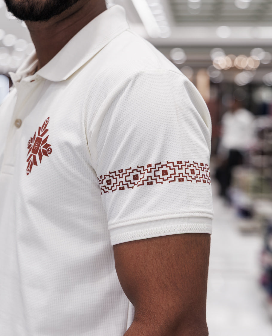 Cream Cotton-Blended T-Shirt