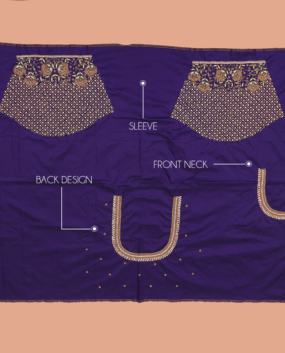 Violet Aari Blouse Material