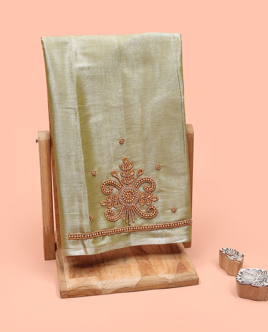 Green Aari Blouse Material