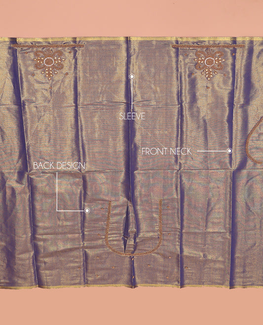 Blue Aari Blouse Material