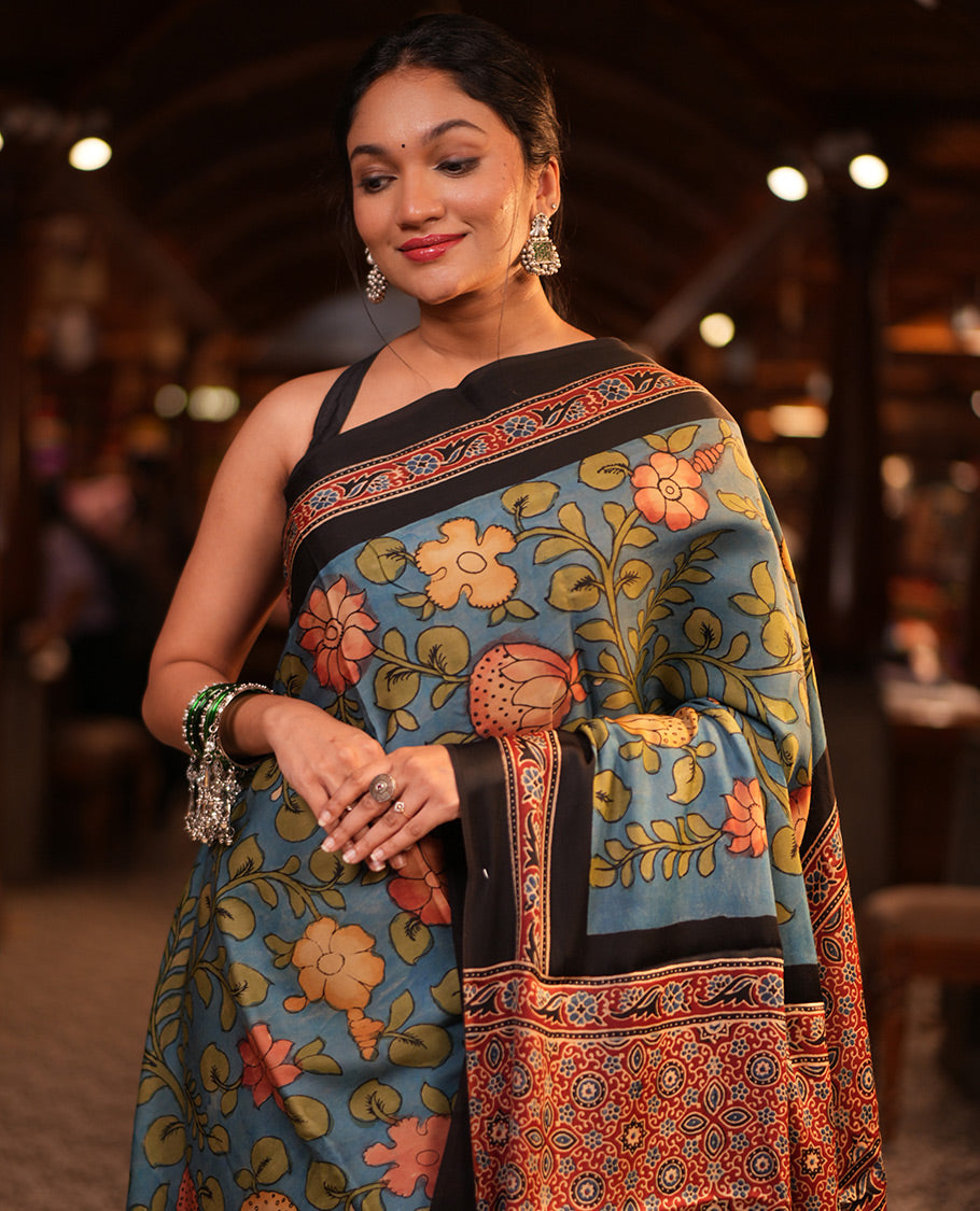 Blue Modal Silk