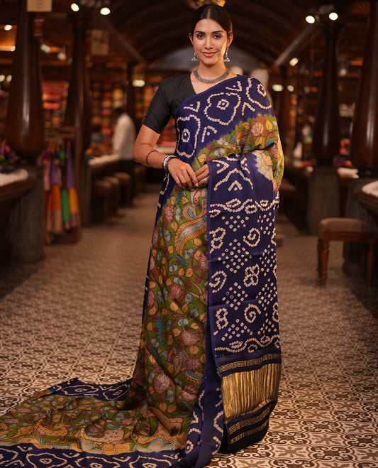 Green Modal Silk Saree