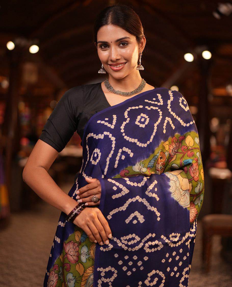 Green Modal Silk Saree